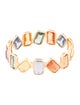 Jewelmak 18K 3.64ctw Sapphire Multi-color Baguette Eternity Band
