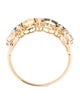 Jewelmak 14K Sapphire & Diamond Three-Row Half-Band