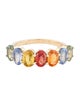 Jewelmak 14K 4.09ctw Sapphire Multi-color Band