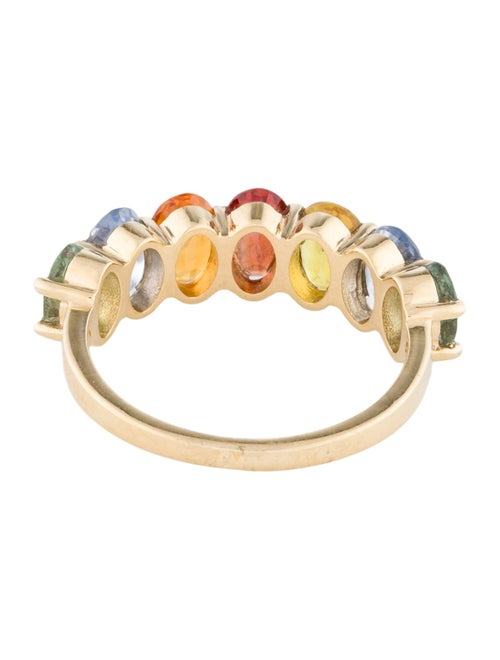 Jewelmak 14K 4.09ctw Sapphire Multi-color Band