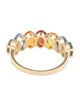 Jewelmak 14K 4.09ctw Sapphire Multi-color Band