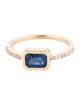 Jewelmak 14K 1.18ct Sapphire & Diamond Cocktail Ring