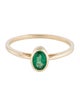 Jewelmak 14K Emerald Cocktail Ring