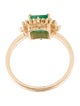 Jewelmak 18K 1.19ct Emerald & Diamond Cocktail Ring