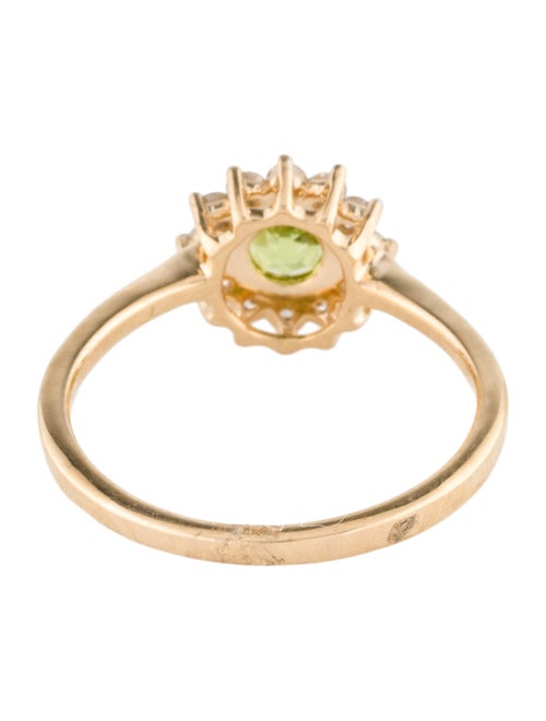 Jewelmak 14K Peridot & Diamond Cocktail Ring