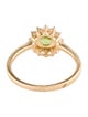 Jewelmak 14K Peridot & Diamond Cocktail Ring