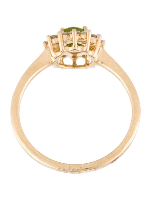 Jewelmak 14K Peridot & Diamond Cocktail Ring