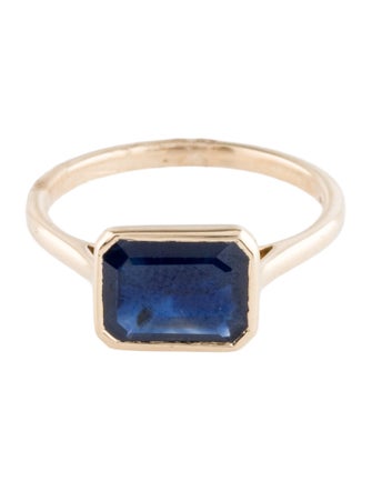 Jewelmak 14K 1.99ct Sapphire Cocktail Ring