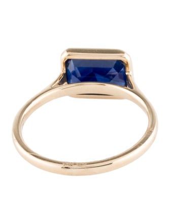 Jewelmak 14K 1.99ct Sapphire Cocktail Ring