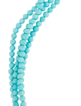 Jewelmak 14K Turquoise & Diamond Strand Chain Necklace
