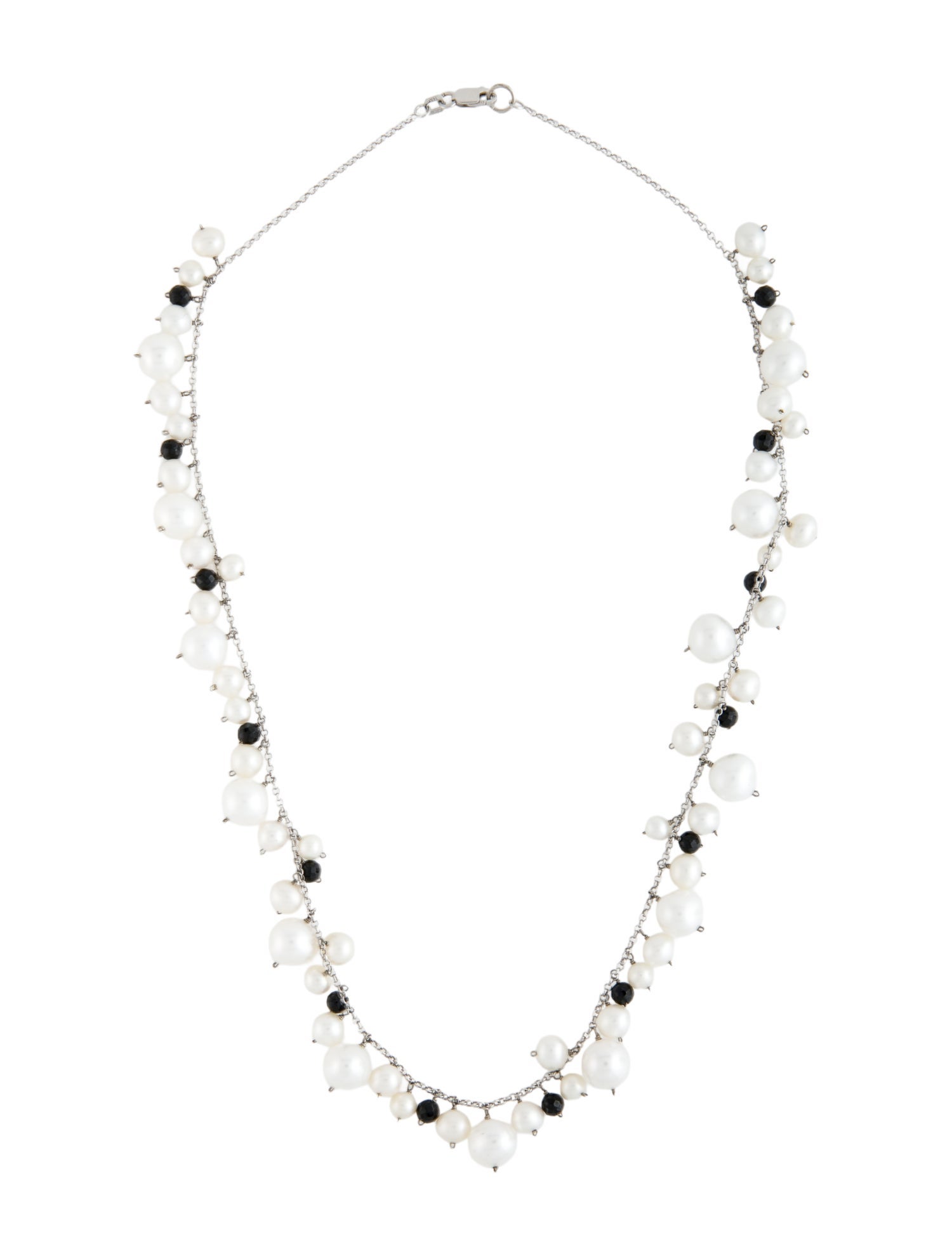 Jewelmak 14K Pearl & Spinel Necklace