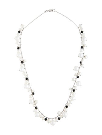 Jewelmak 14K Pearl & Spinel Necklace