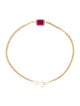 Jewelmak 14K Ruby Station Bracelet