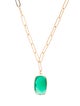 Jewelmak 14K Dyed Chalcedony Pendant Necklace