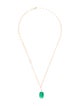 Jewelmak 14K Dyed Chalcedony Pendant Necklace