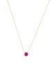Jewelmak 14K Ruby Pendant Necklace