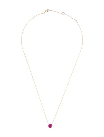 Jewelmak 14K Ruby Pendant Necklace