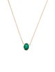 Jewelmak 14K Emerald Pendant Necklace