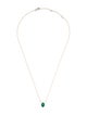 Jewelmak 14K Emerald Pendant Necklace