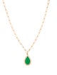 Jewelmak 14K Dyed Jadeite Pendant Necklace