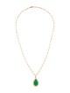 Jewelmak 14K Dyed Jadeite Pendant Necklace