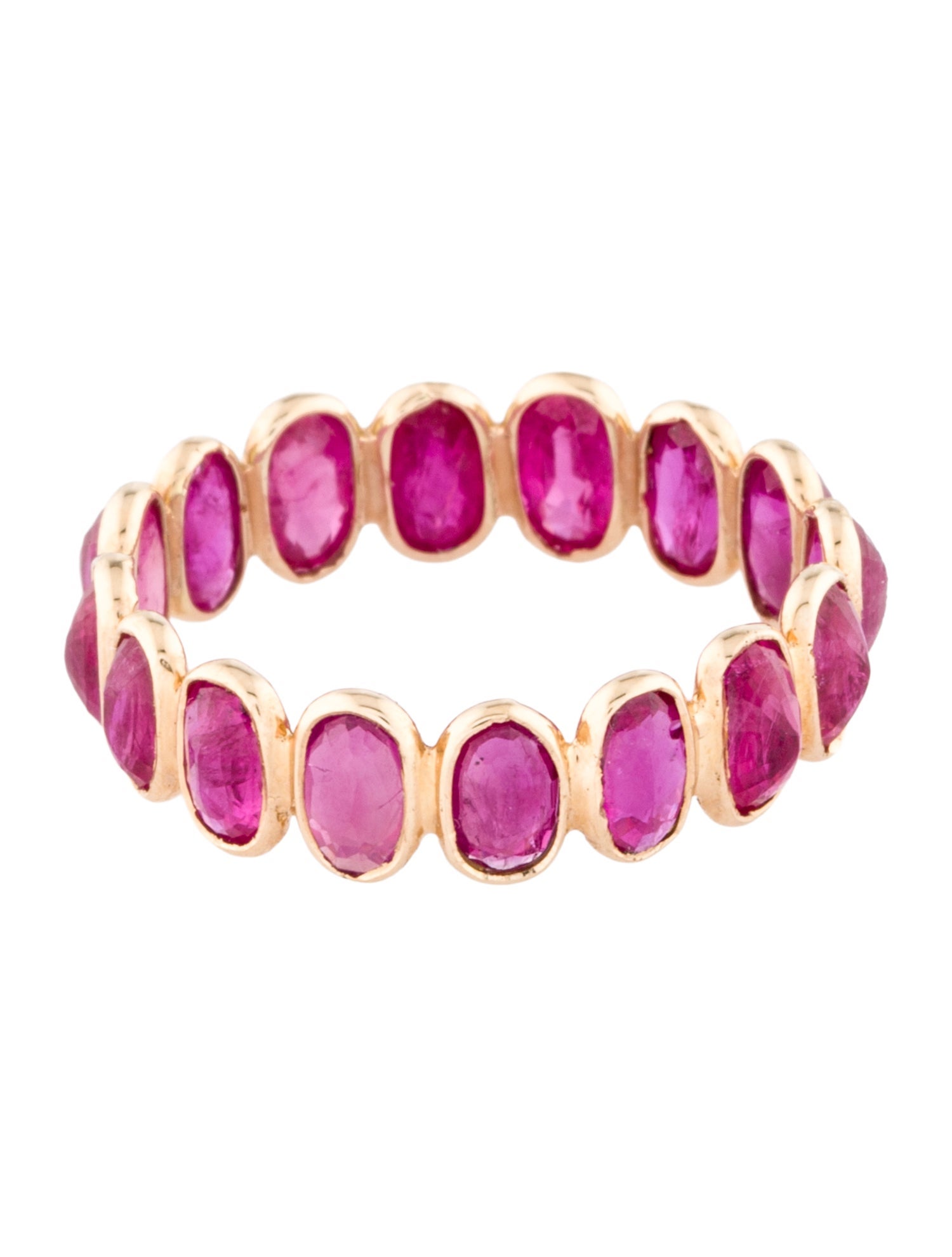 Jewelmak 14K 4.98ctw Ruby Eternity Band
