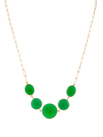 Jewelmak 14K Dyed Quartzite Neckalce