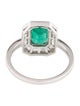 Jewelmak 14K 1.48ct Emerald & Diamond Cocktail Ring