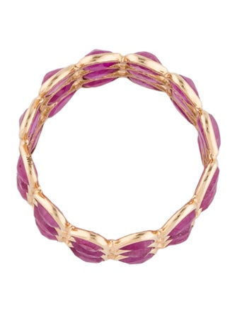 Jewelmak 14K 5.72ctw Ruby Eternity Band