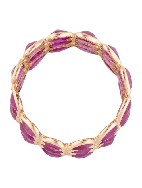 Jewelmak 14K 5.72ctw Ruby Eternity Band
