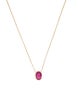 Jewelmak 14K Ruby Pendant Necklace