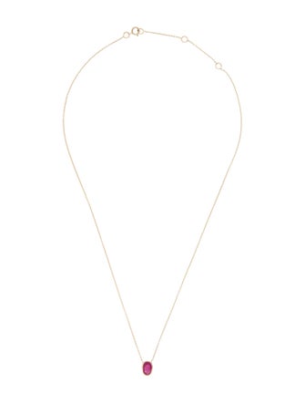 Jewelmak 14K Ruby Pendant Necklace