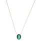 Jewelmak 14K 3.76ctw Emerald Pendant Necklace