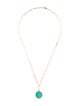 Jewelmak 14K Turquoise Pendant Necklace