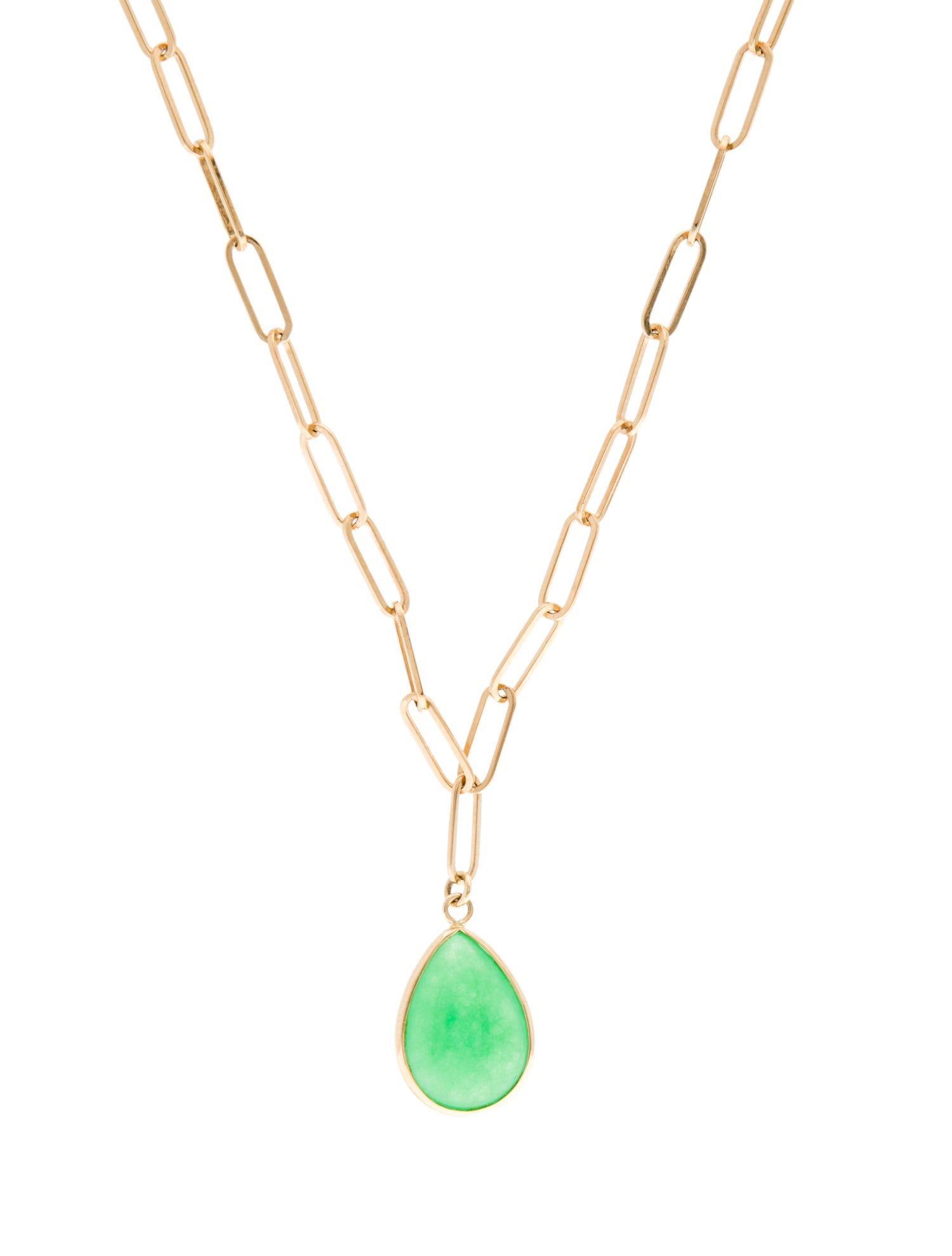 Jewelmak 14K Dyed Quartzite Pendant Necklace