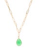 Jewelmak 14K Dyed Quartzite Pendant Necklace