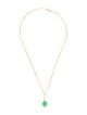 Jewelmak 14K Dyed Quartzite Pendant Necklace
