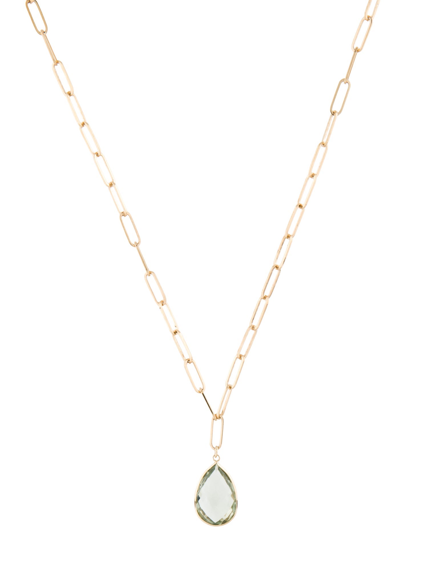 Jewelmak 14K Prasiolite Pendant Necklace