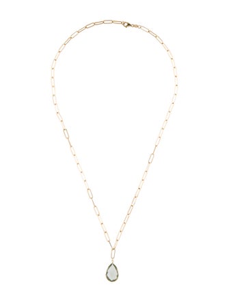 Jewelmak 14K Prasiolite Pendant Necklace