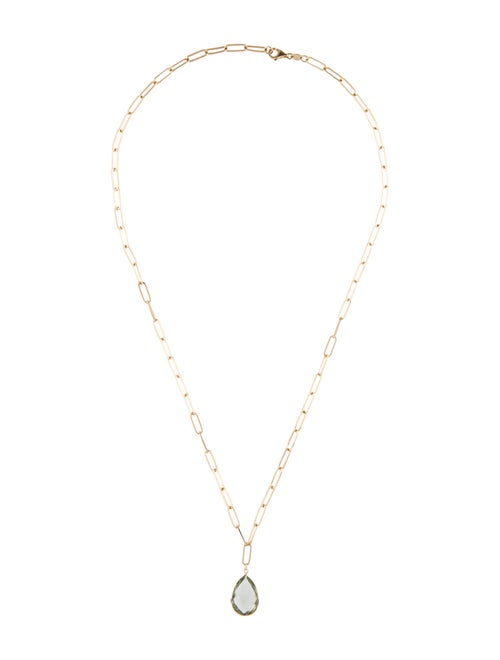 Jewelmak 14K Prasiolite Pendant Necklace