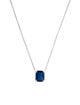 Jewelmak 14K 1.05ct Sapphire Pendant Necklace