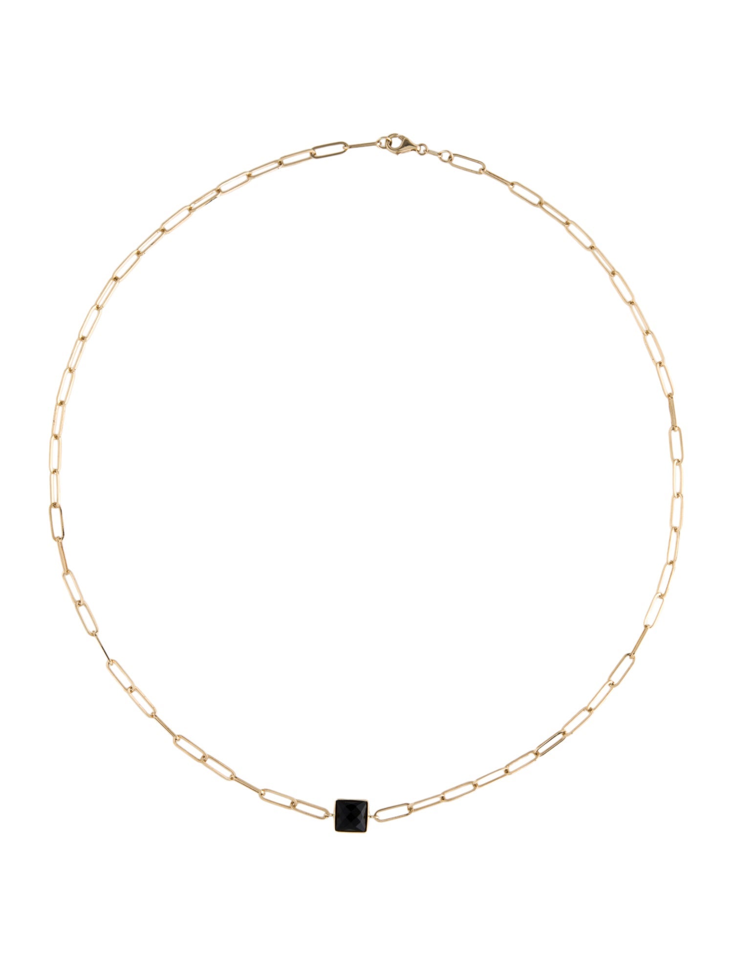 Jewelmak 14K Onyx Pendant Necklace