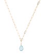 Jewelmak 14K Topaz Pendant Necklace