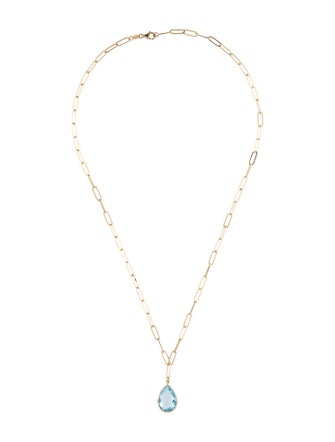 Jewelmak 14K Topaz Pendant Necklace