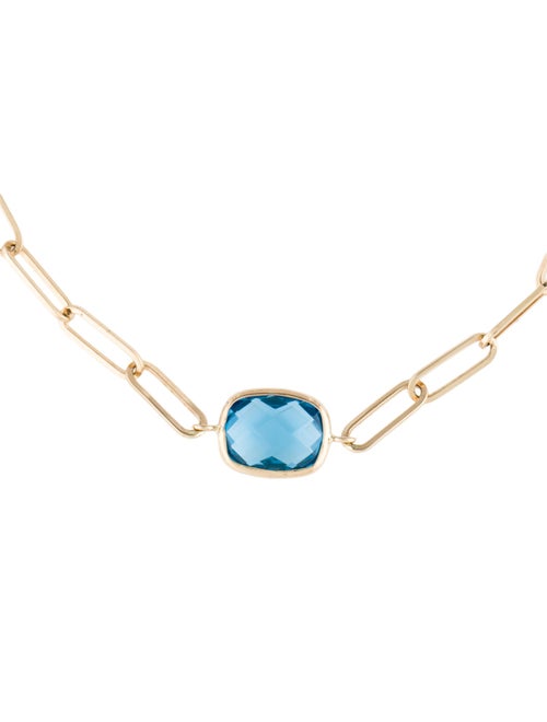 Jewelmak 14K Topaz Link Bracelet