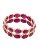 Jewelmak 14K 4.13ctw Ruby Eternity Band