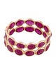 Jewelmak 14K 4.13ctw Ruby Eternity Band