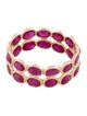Jewelmak 14K 4.13ctw Ruby Eternity Band