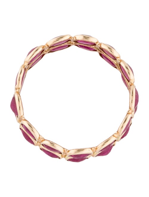 Jewelmak 14K 4.13ctw Ruby Eternity Band
