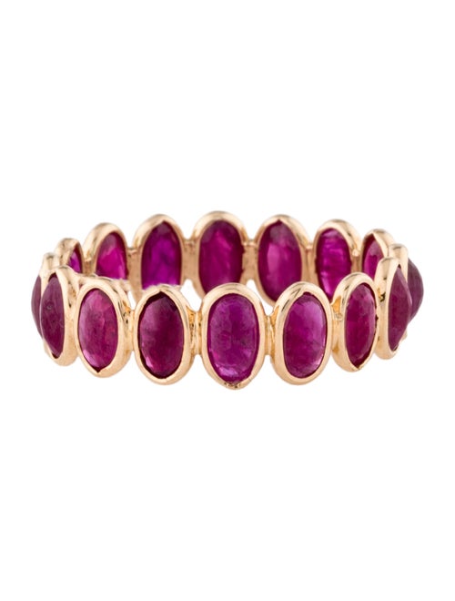 Jewelmak 14K 3.31ctw Ruby Eternity Band